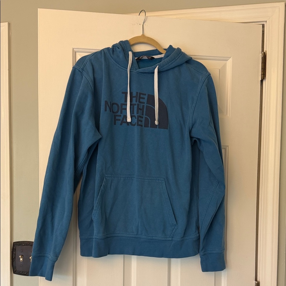 The North Face Men’s Teal Blue Logo Crewneck Hoodie